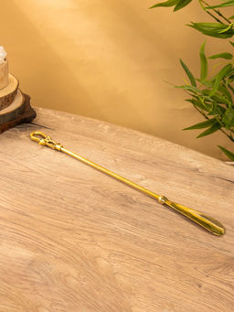 Ложка для обуви «Морская», 51 см, латунь