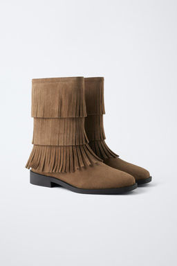 FRINGED BOOTS - Zara фото 2