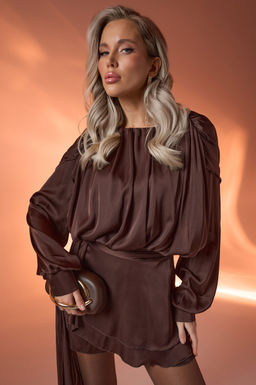 Платье Муза (шоколадный) - Эльза фото 12