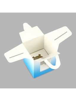 Цена за 5 шт. Коробка для капкейков, кондитерская упаковка, 1 ячейка «Голубой градиент», 9×9×11 см