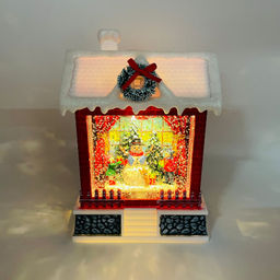 Новогодний декор стекло - Новогодний дом 20 см (арт. 9181-4) в ассортименте