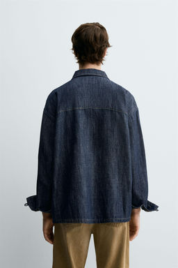 DENIM COTTON-LINEN SHIRT - Zara фото 3