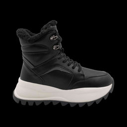 Ботинки на меху С127 черные