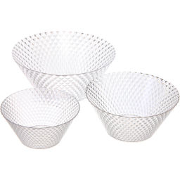 Салатник пластиковый "Grace" в наборе 3шт (11*5см, 13*6см, 16,5*7см)