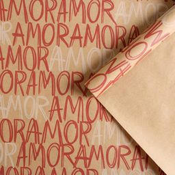 Цена за 10 шт. Бумага упаковочная крафтовая «Amor», 50 х 70 см