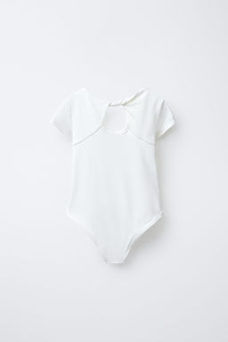 BODY POLIAMIDA NUDO CUT OUT / Blanco - Zara фото 2