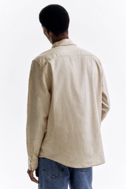 Camisa en mezcla de lino Regular Fit - H&m фото 10