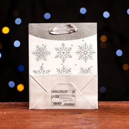 Цена за 12 шт. Пакет ламинированный Снежинки 11,5 х 14,5 х 6 см - Simaland фото 2