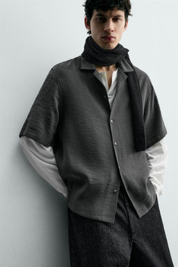 Рубашка Camisa Fluida Estructura серая
