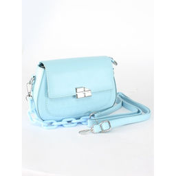 Сумка женская искусственная кожа Ch&K-8630, 1отд, плечевой ремень, голубой SALE 255072