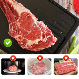 Доска разделочная Доляна, 29.5×20.5×0.2 см, для разморозки продуктов, алюминий, чёрная