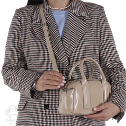 Сумка женская кожаная 7241PE apricot Polina&Eiterou в Новосибирске