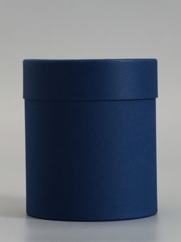 Коробка подарочная, завальцованная, синяя, "Морской", 12 х 12 см