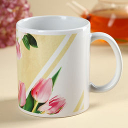 Подарочный набор С 8 Марта: чай апельсин с шоколадом, 50 г, кружка 300 мл