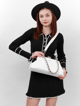 LACCOMA сумка Паола-Л815-белый эко кожа хлопок фото 7