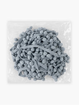 Тесьма декоративная с помпонами, 25±5 мм, 8±0.5 м, серая