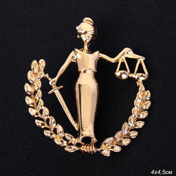 Брошь Фемида 4 см / 4002 /уп 12/