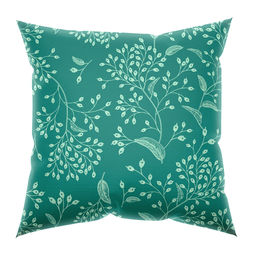 Наволочка 30х30см "Барбарис" изумрудный, с клапаном-запахом, бязь "Комфорт" 121г/м2, хлопок 100%, упаковка ПП 22х30см, "Домашняя мода" (Россия)