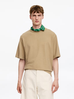 Camiseta boucl? relaxed fit