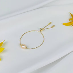 Браслет регулируемый с камнем Жемчуг - Радуга самоцветов фото 2