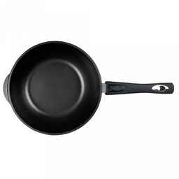 Сотейник с антипригарным покрытием д28см "Классик", h8,2см, s0,4см, съемная ручка из термостойкого пластика (Россия)