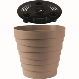 Кашпо для цветов пластиковое 2,25л d-18см "Бархан" Фраппе