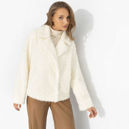 Розыгрыш. Полупальто на подкладе, Слишком заметна (белый шоколад, oversize, 50-56, нью)