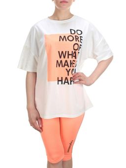 KD-791 WHITE/CORAL Костюм-двойка женский 7986 TREND