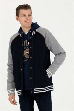 Мужской темно-синий вязаный кардиган - U.s. polo assn фото 8