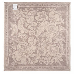 Салфетка декоративная сервировочная 61х61см "Лесные травы", жаккард/пестроткань, газоопалка: лен 51% хлопок 49%, плотность 230г/м2, упаковка: на картоне, "Домашняя мода" (Россия)