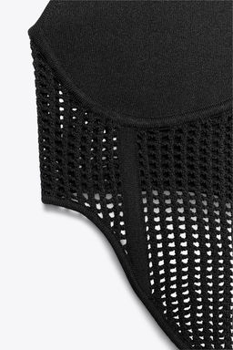 COMBINED KNIT CORSET TOP - Zara фото 7