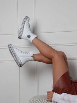 Ботинки 215.icebergw.White/Шерсть