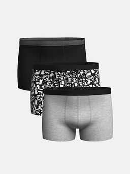 Standart Kal?p Pamuklu Esnek Erkek Boxer 3l?