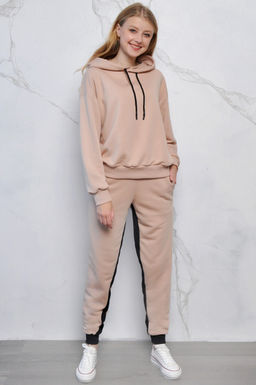 Арт. 2518 Костюм с брюками женский 44-52 (5 шт) Цвет:верх-персик, низ-персик, черный - Калинка фото 11