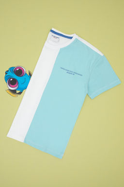 Erkek _ocuk Beyaz Oversize Bisiklet Yaka Ti__rt Sepette S_rpriz _ndirim