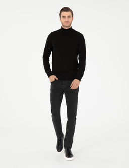 Antrasit Slim Fit Jean Pantolon