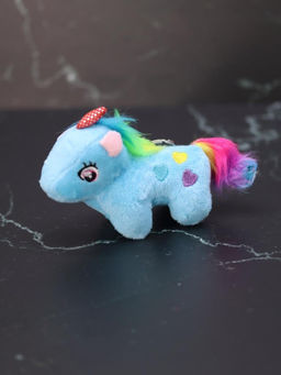 Плюшевый брелок "Unicorn hearts", blue (10 см)