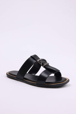 Siyah Kad?n Cift Bantl? Terlik TAKSS26TE00015