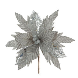 Цветок искусственный "Пуансеттия", L33 W33 H39 см, 2в.