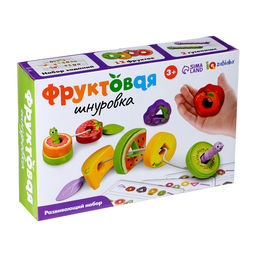 Шнуровка «Фруктовая», 14 деталей, 6 карточек