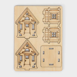 Подставка под зубочистки деревянная Доляна «Домик», 5×5×7 см