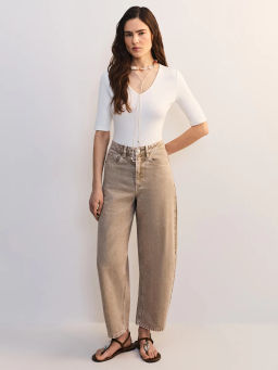 Джинсы бананы с высокой посадкой ZR2605092313-62 / Zarina