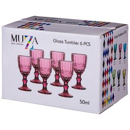 НАБОР РЮМОК СЕРПЕНТИНА ИЗ 6ШТ. СЕРИЯ MUZA COLOR 50МЛ. / В=10,5 СМ - Lefard фото 2