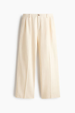 Pantal?n en mezcla de lino Loose Fit - H&m фото 3