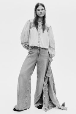 Blusa de algod?n efecto denim - H&m фото 3
