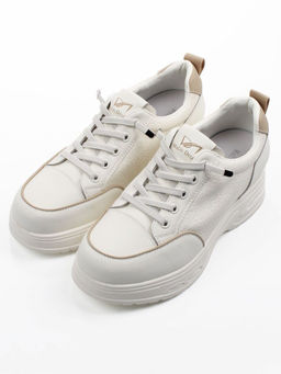 03-A331-5 WHITE Полуботинки спортивные женские (натуральная кожа)