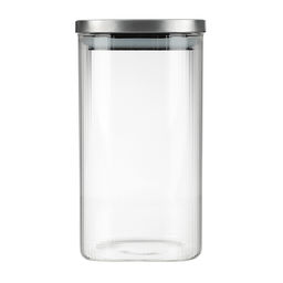 Банка для хранения 1400мл, 18*10см, с мет.крышкой,стекло VETTA Рельеф арт. 828-326 - Полимербыт фото 3