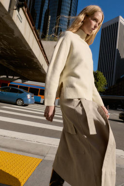 PLAIN KNIT HIGH NECK JUMPER - Zara фото 3