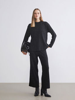 Beli Lastikli Geni? Pa?a Kad?n Triko Pantolon