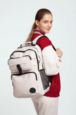 Рюкзак 30*14*48 см Серо-бежевый